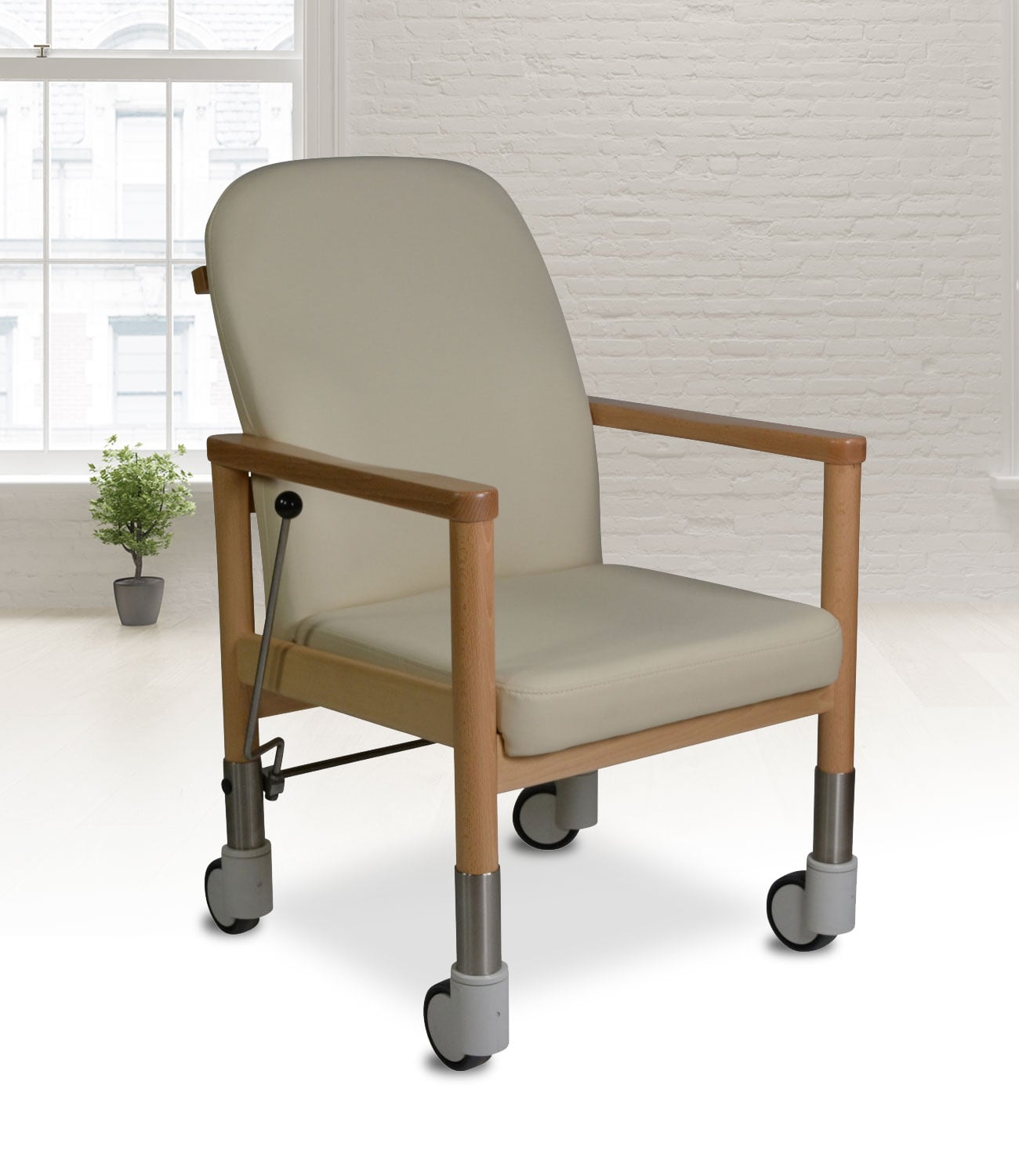 Stuhl mit Rollen Lübeck Plus mit Zentralbremse Stuhl mit Rollen Lübeck Plus mit Zentralbremse