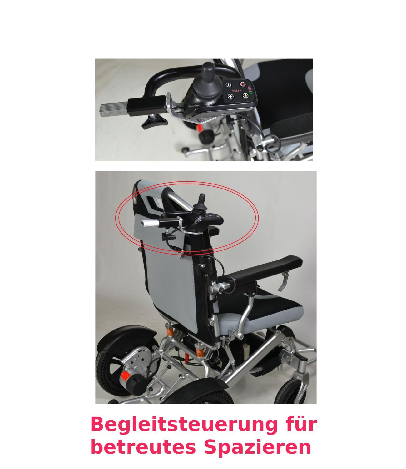 Begleitsteuerung_hintenYttOmrjDIGg3Q Elektrorollstuhl faltbar RESCHEN Akku abnehmbar