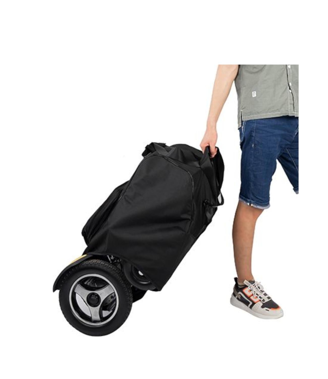 Transporttasche_mit_Person Zubehör Elektrorollstuhl Transporttasche