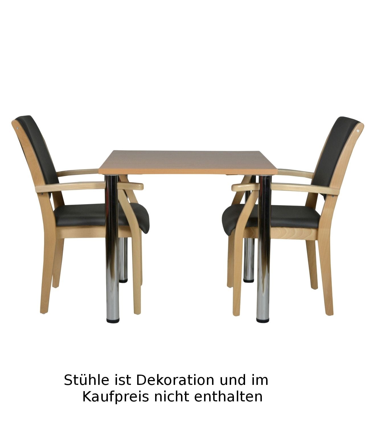 Tisch_mit_Metallbeinen_2_Stuehle_mit_Text Tisch mit Metallbeinen Rollstuhl unterfahrbar